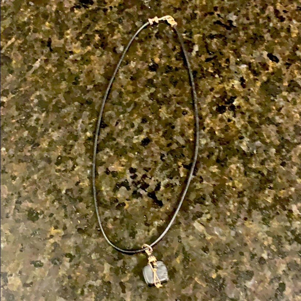 Black Stone pendant necklace